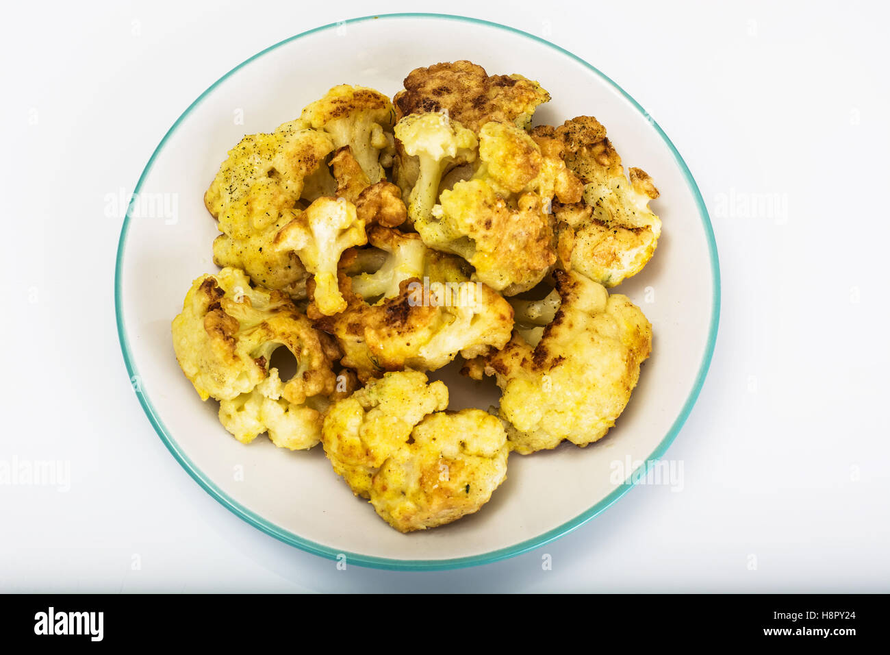 Cauliflower Fried in Batter Stock Photo Alamy