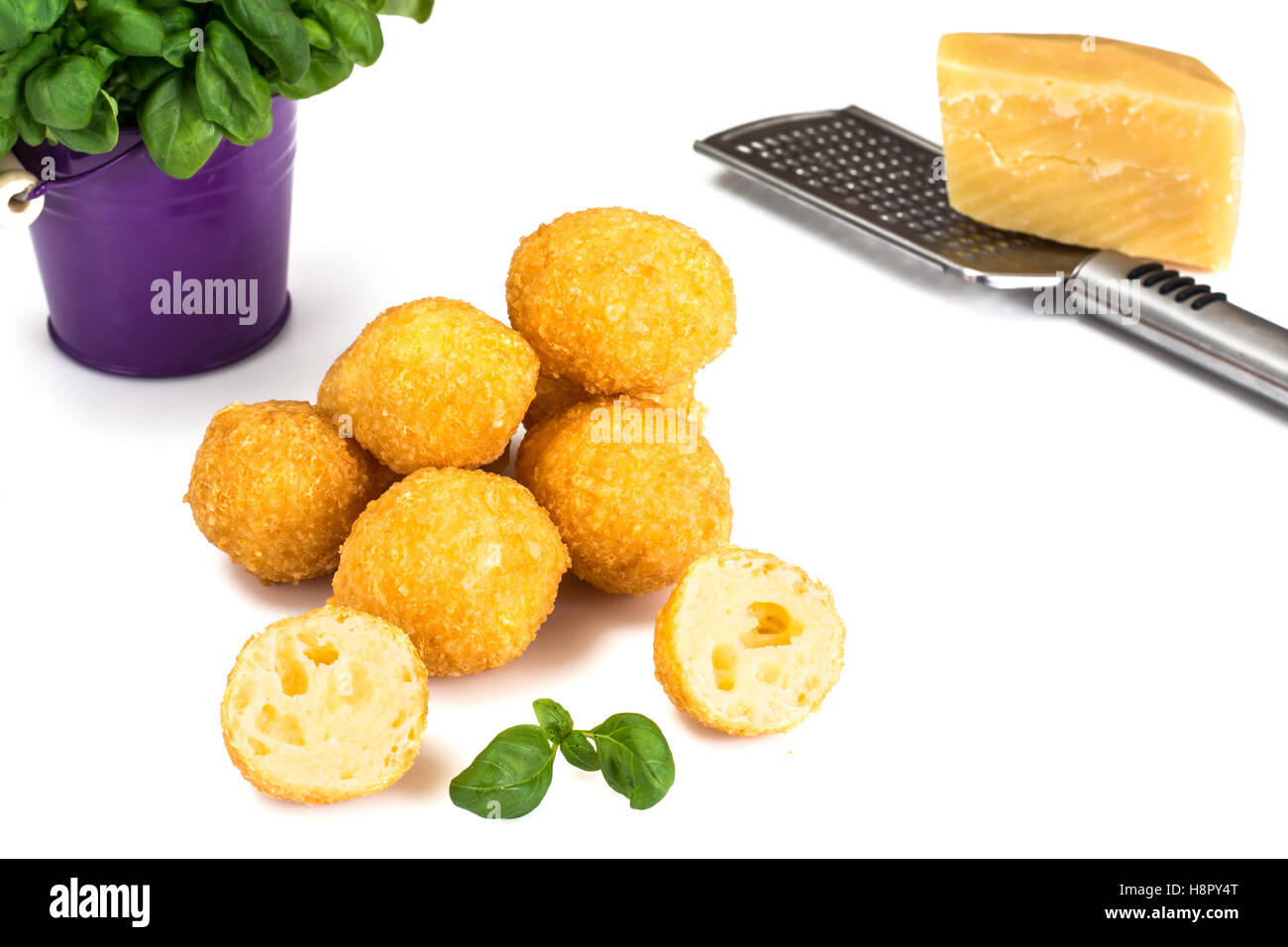 Deep Fried Cheese Balls Stock Photo Alamy