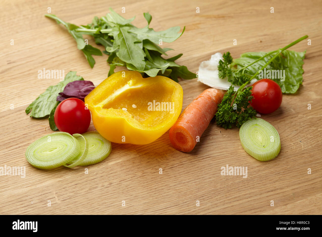 healthy eating fresh raw vegetables onion carrot tomato Stock Photo Alamy