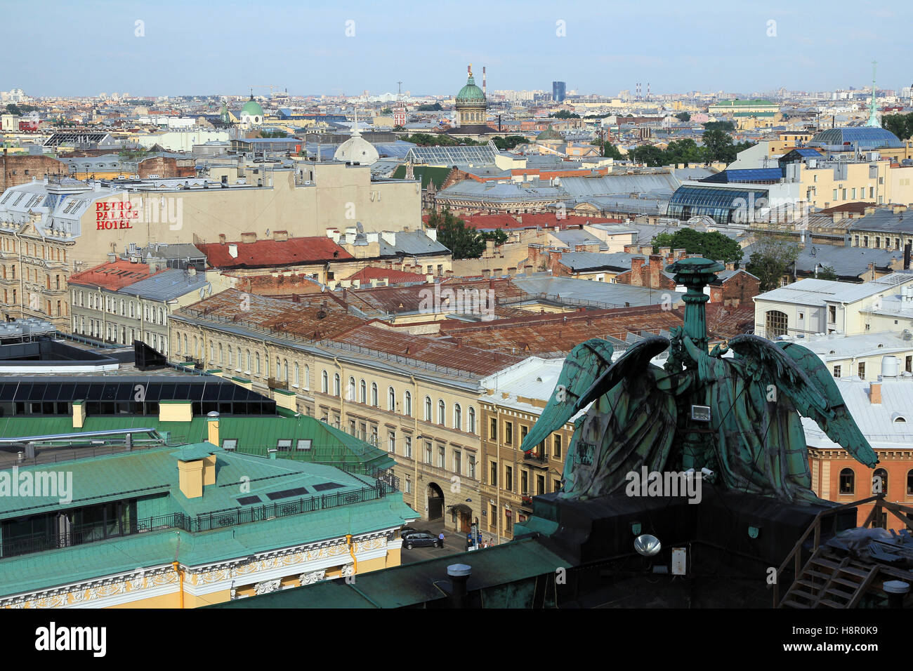 Rooftops of Petersburg, panorama of Petersburg, Streets of St Petersburg, Russia Stock Photo