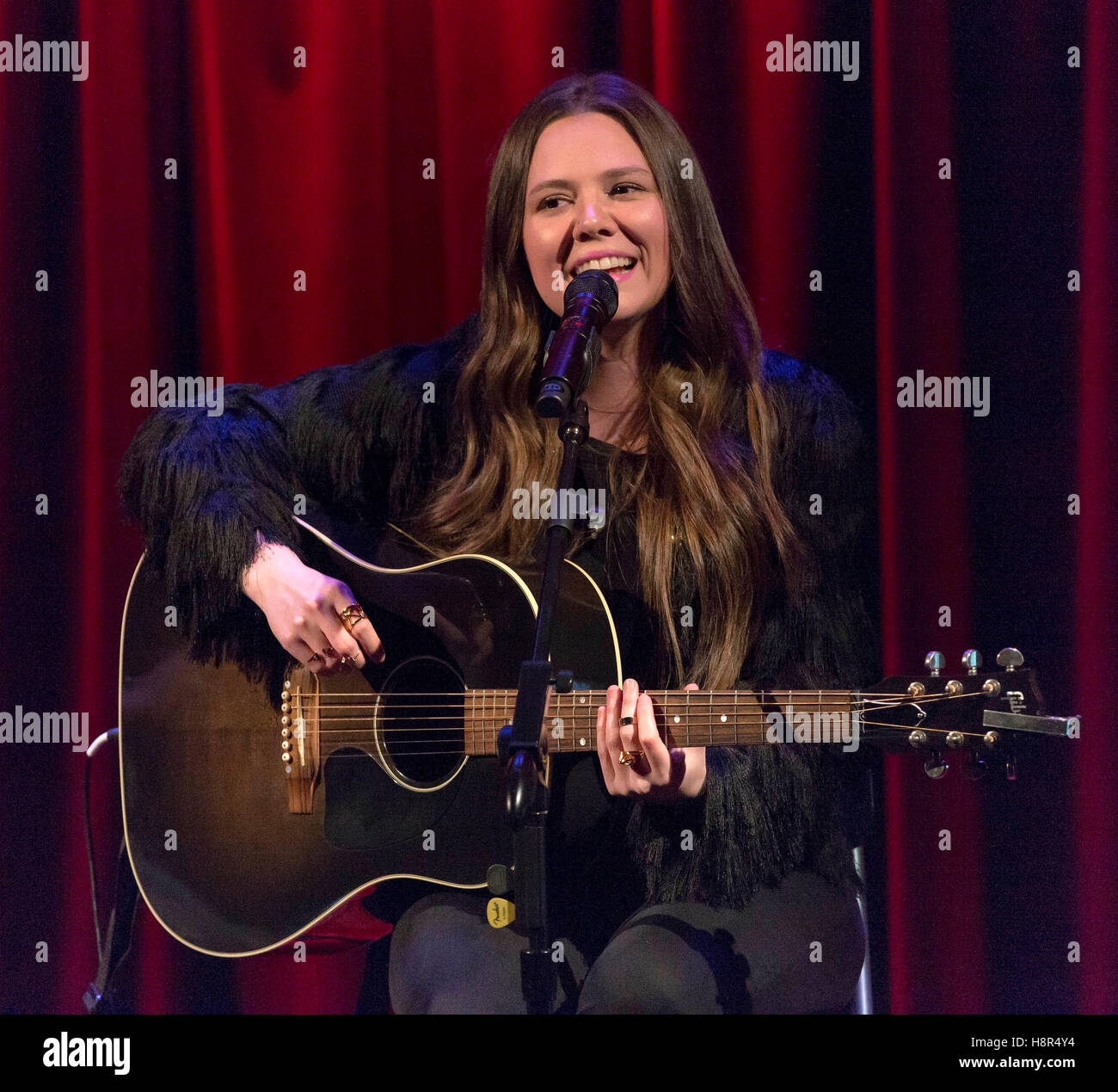 Nov.14, 2016 - Los Angeles, California, U.S. -  JESSE & JOY discuss their career and perform at the GRAMMY Museum at L.A. Live. In the 11 years since the Mexico City-born siblings started writing and recording together, they've released four albums and received five Latin GRAMMY Awards.  They've amassed a passionate following with more than 1.3 billion views on YouTube, 15.2 million likes on Racebook and five million Twitter followers.(Credit Image: © Brian Cahn via ZUMA Wire) Stock Photo
