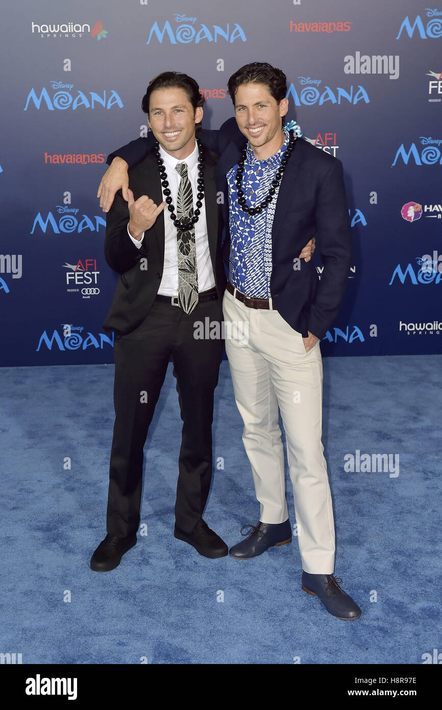 Hollywood, California. 14th Nov, 2016. Jordan Kandell and Aaron Kandell attend the premiere of Disney's 'Moana' during the AFI FEST 2016 presented by Audi at the El Capitan Theatre on November 14, 2016 in Hollywood, California. | Verwendung weltweit © dpa/Alamy Live News Stock Photo