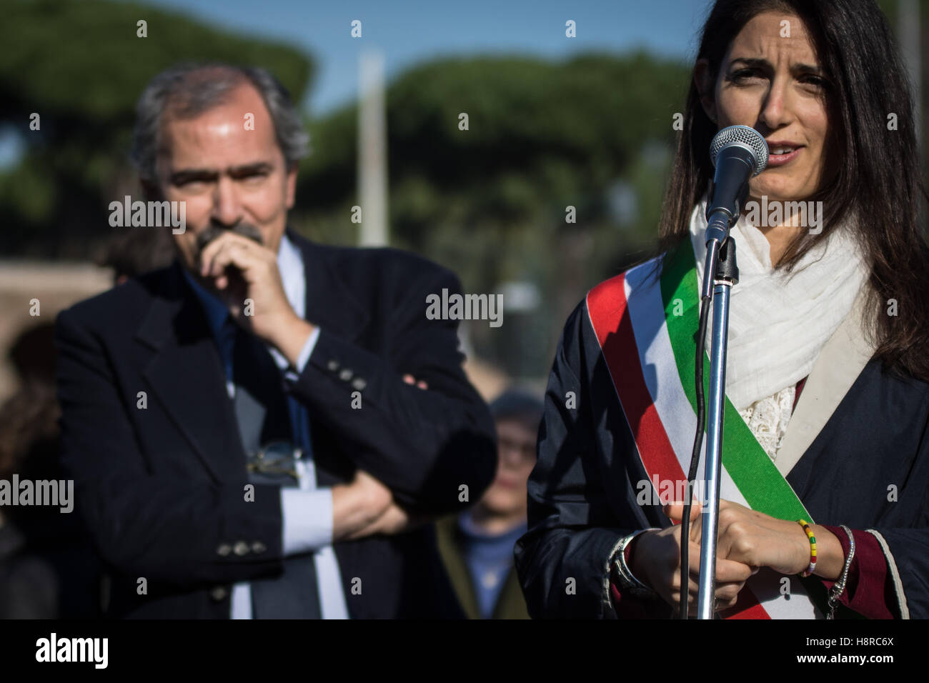 Rome, Italy. 16th Nov, 2016. Rome's mayor Virginia Raggi attends a ...