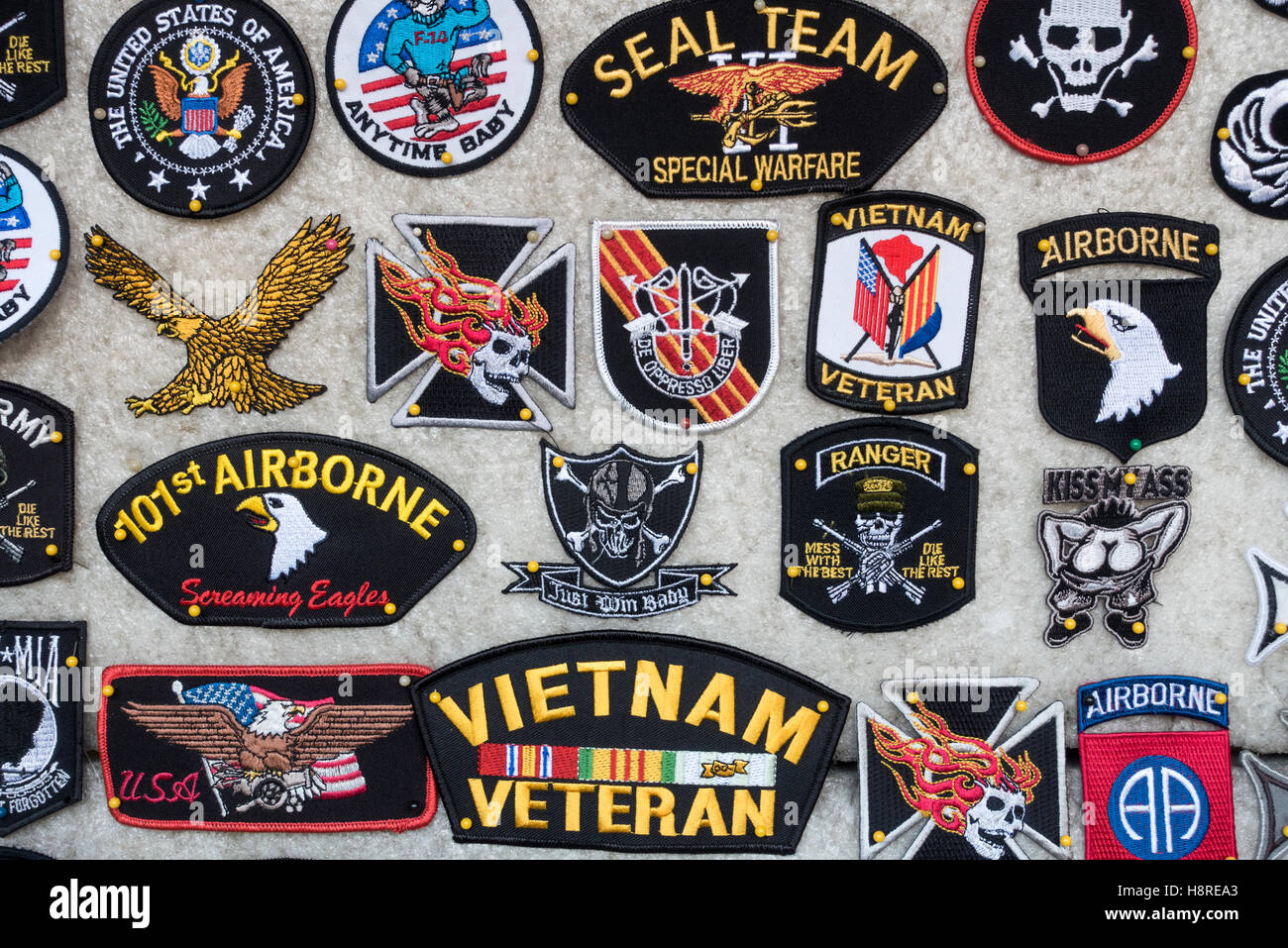Vietnam War US Special Forces badges Stock Photo