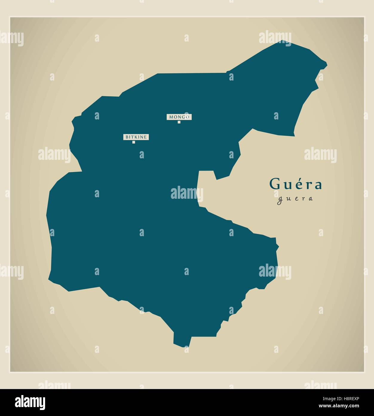 Modern Map - Guera TD Stock Vector Image & Art - Alamy