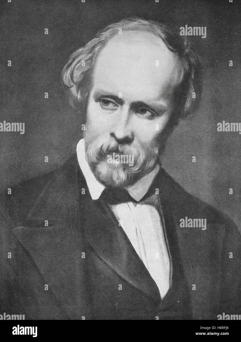 Christian Friedrich Hebbel  was a German poet and dramatist. Stock Photo