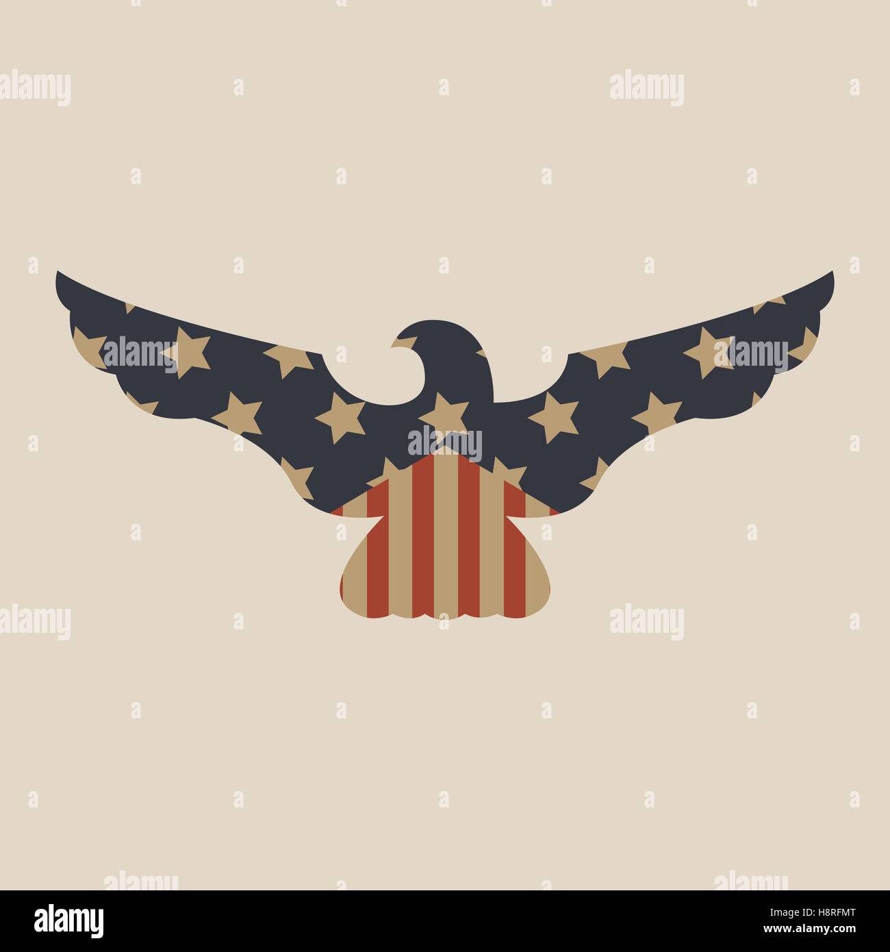 Flag of the United States in the form of an eagle Stock Vector