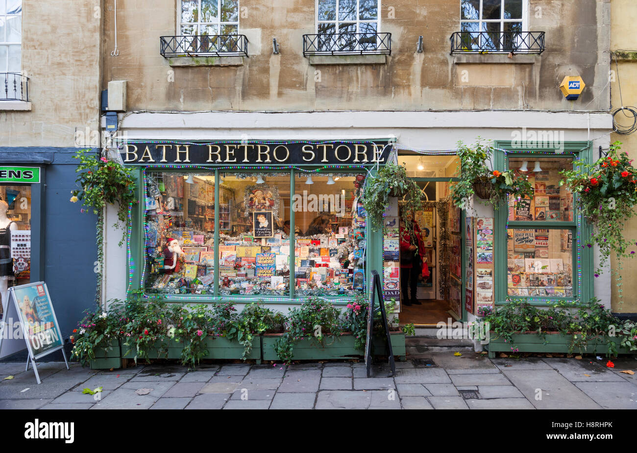Bath Retro Store in Abbey Green, City of Bath, England, UK Stock Photo