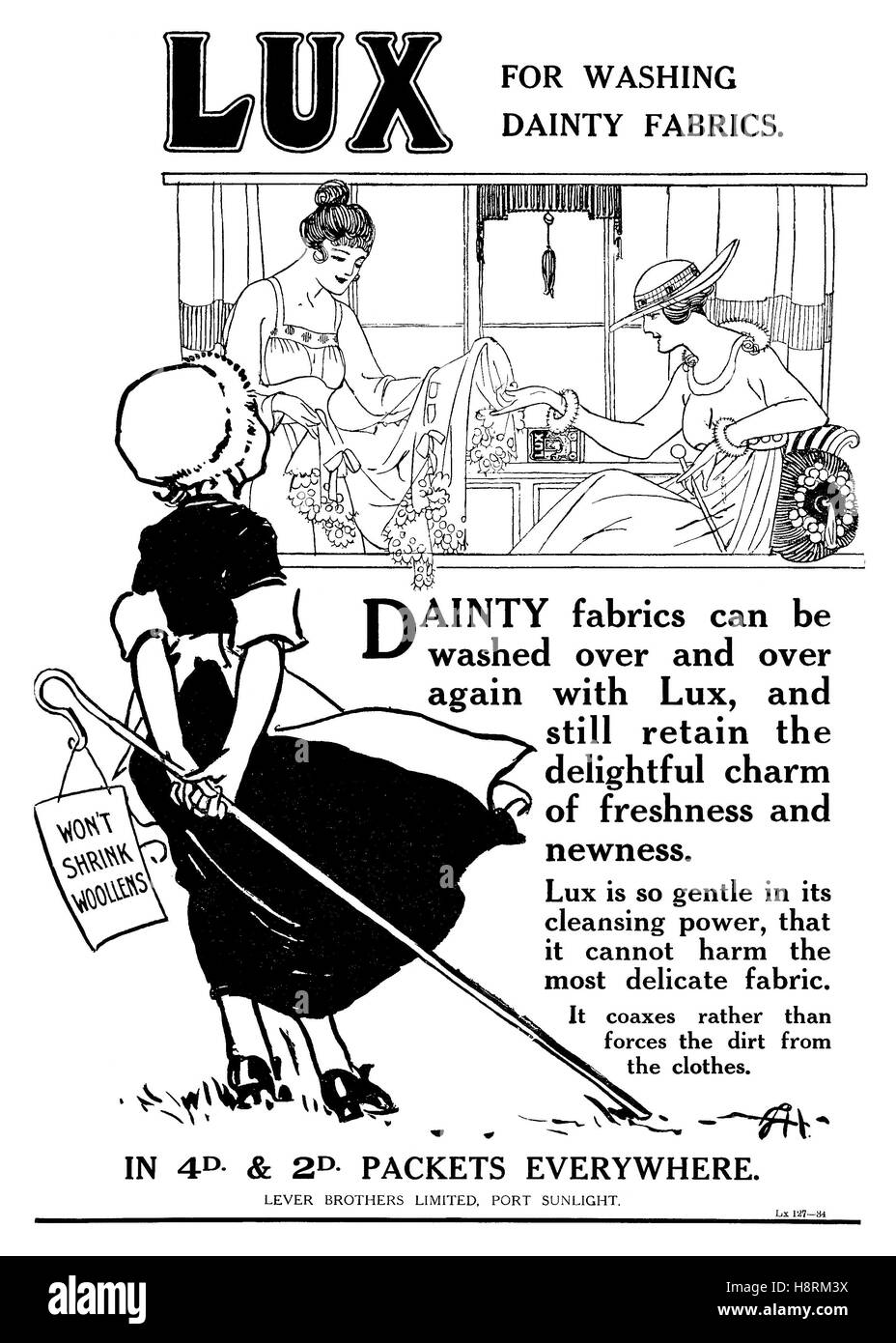 1918 British advertisement for Lux Soap Stock Photo