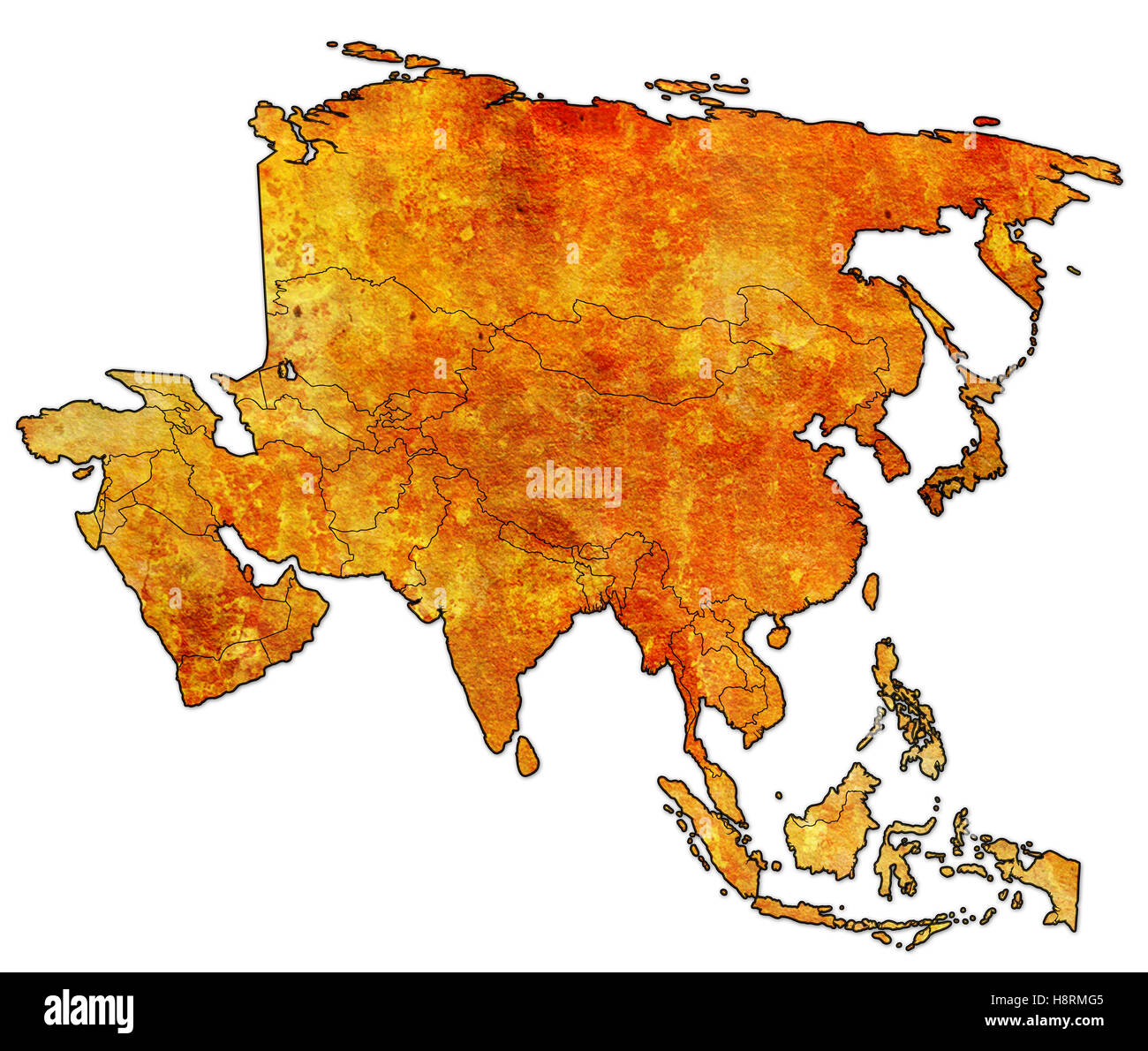 Old political map asia hi-res stock photography and images - Alamy