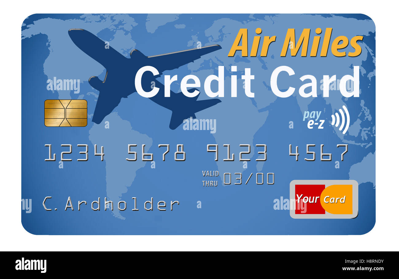 Air miles credit card with world map Stock Photo - Alamy