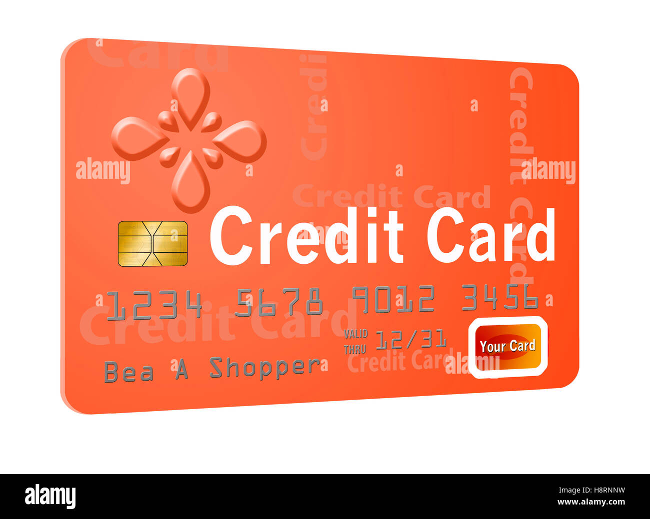 This is a photo illustration combining photographs with graphics and is free of copyright. These images of credit cards use fict Stock Photo