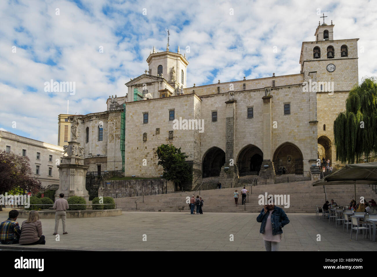 Cathedral Basilica of the Assumption of the Virgin Mary of Santander, Spain, Europe Stock Photo