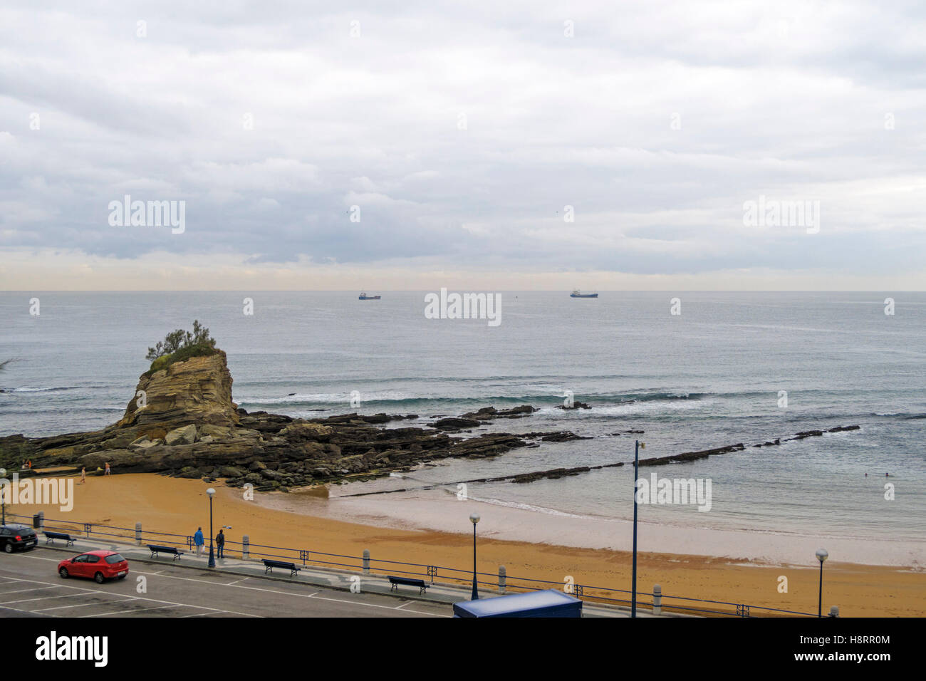 Beach in Santander, Cantabria, Spain, Europe Stock Photo