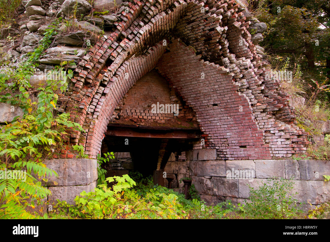 Copake Iron Works Furnace, Taconic State Park, New York Stock Photo
