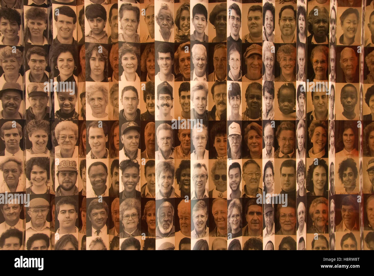 Immigrant portraits, Ellis Island Immigrant Museum, Statue of Liberty