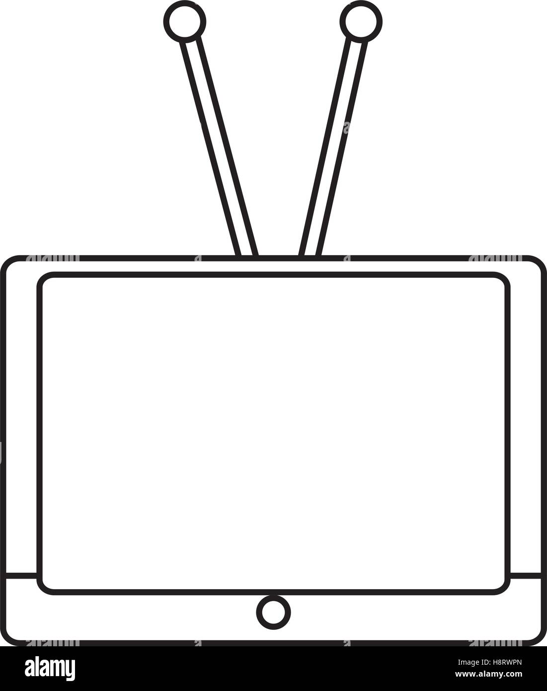 Isolated retro tv device design Stock Vector Image & Art - Alamy