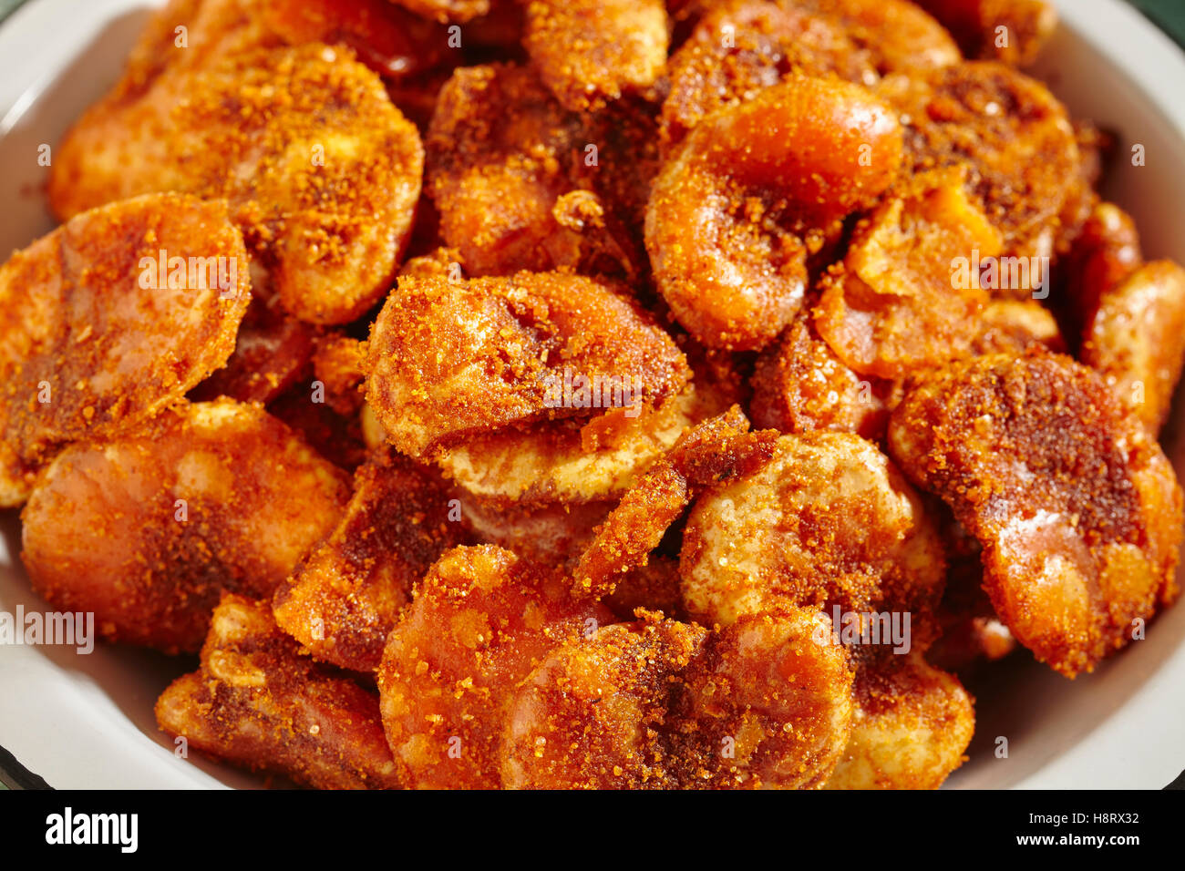 Havas; Mexican dried, spiced lima beans. A popular snack Stock Photo