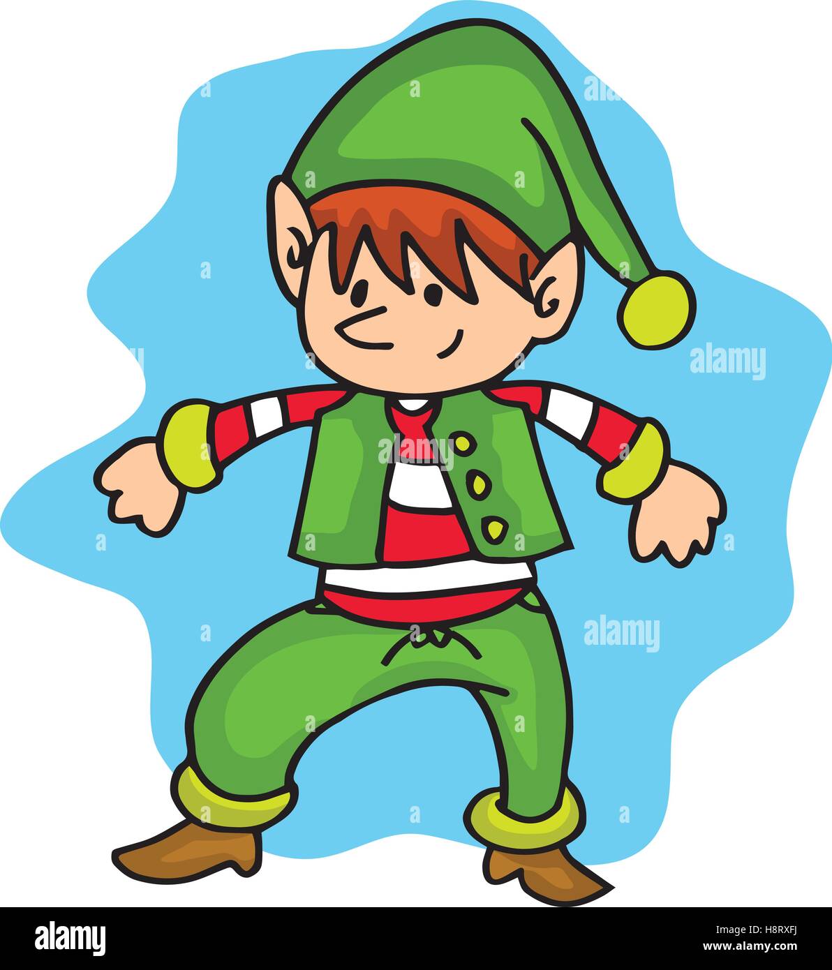 Dance elf Christmas character theme Stock Vector Image & Art - Alamy