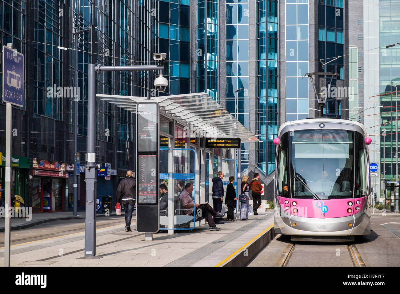 Midland Metro city centre, Birmingham, West Midlands, England, U.K. Stock Photo