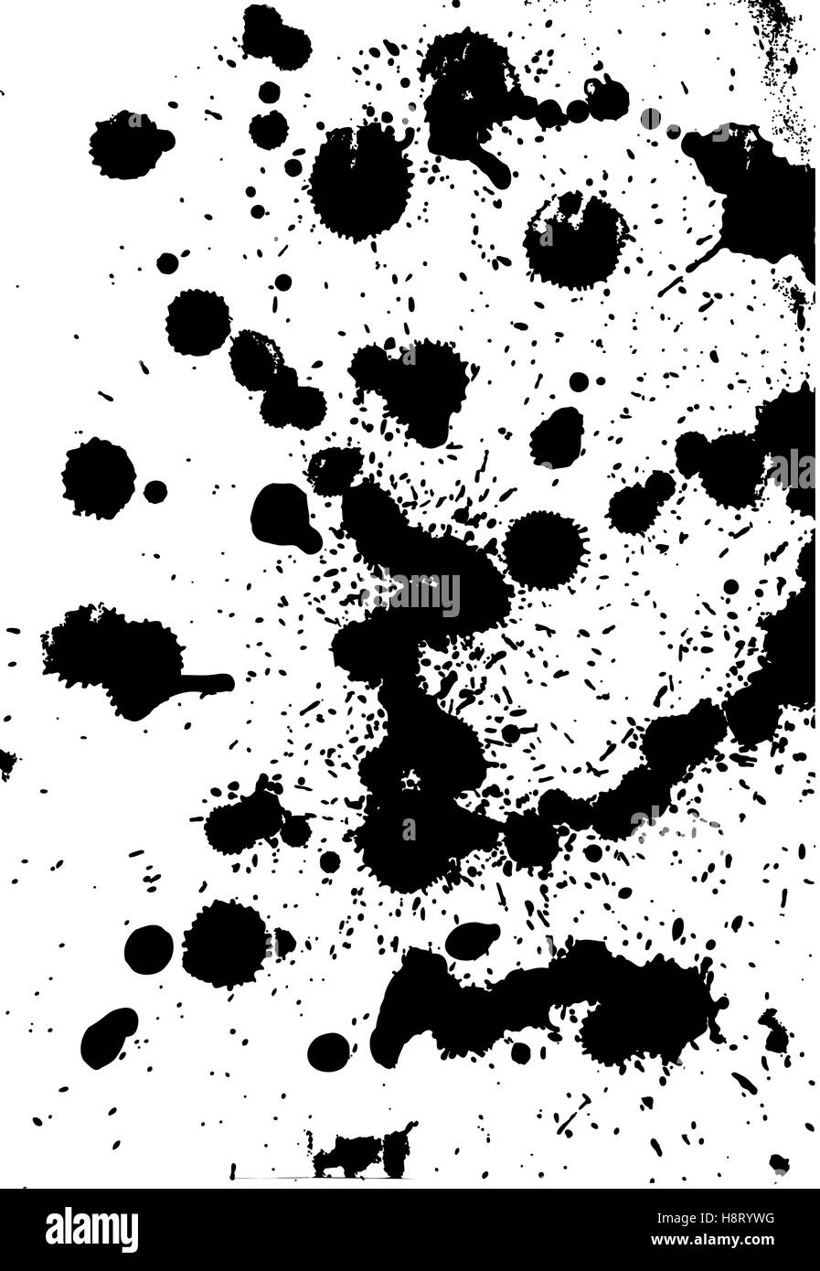 Black Splatter, White Background, Vector File. Design Stock Vector ...
