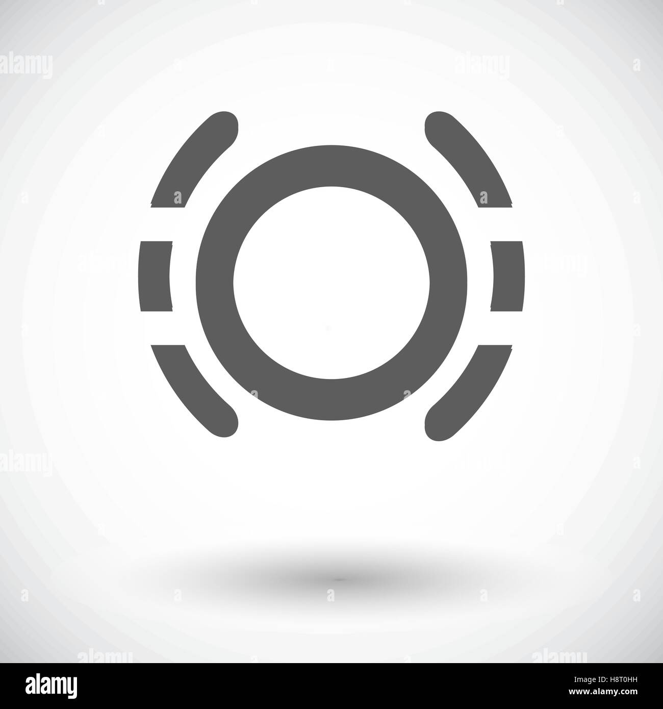 Problems with brake fluid. Single flat icon on white background. Vector ...