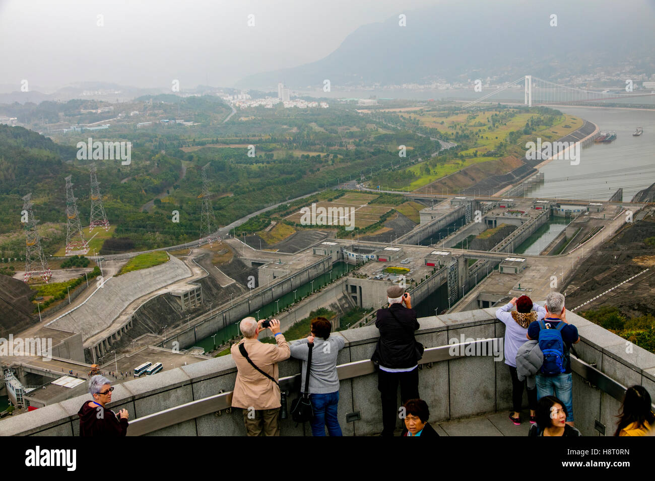 The Three Gorges Dam Project, Yangtze River, China Stock Photo