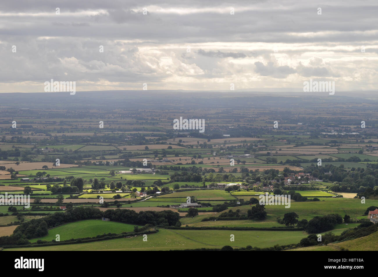 Vale of York, as seen from Sutton Bank - Stock Image