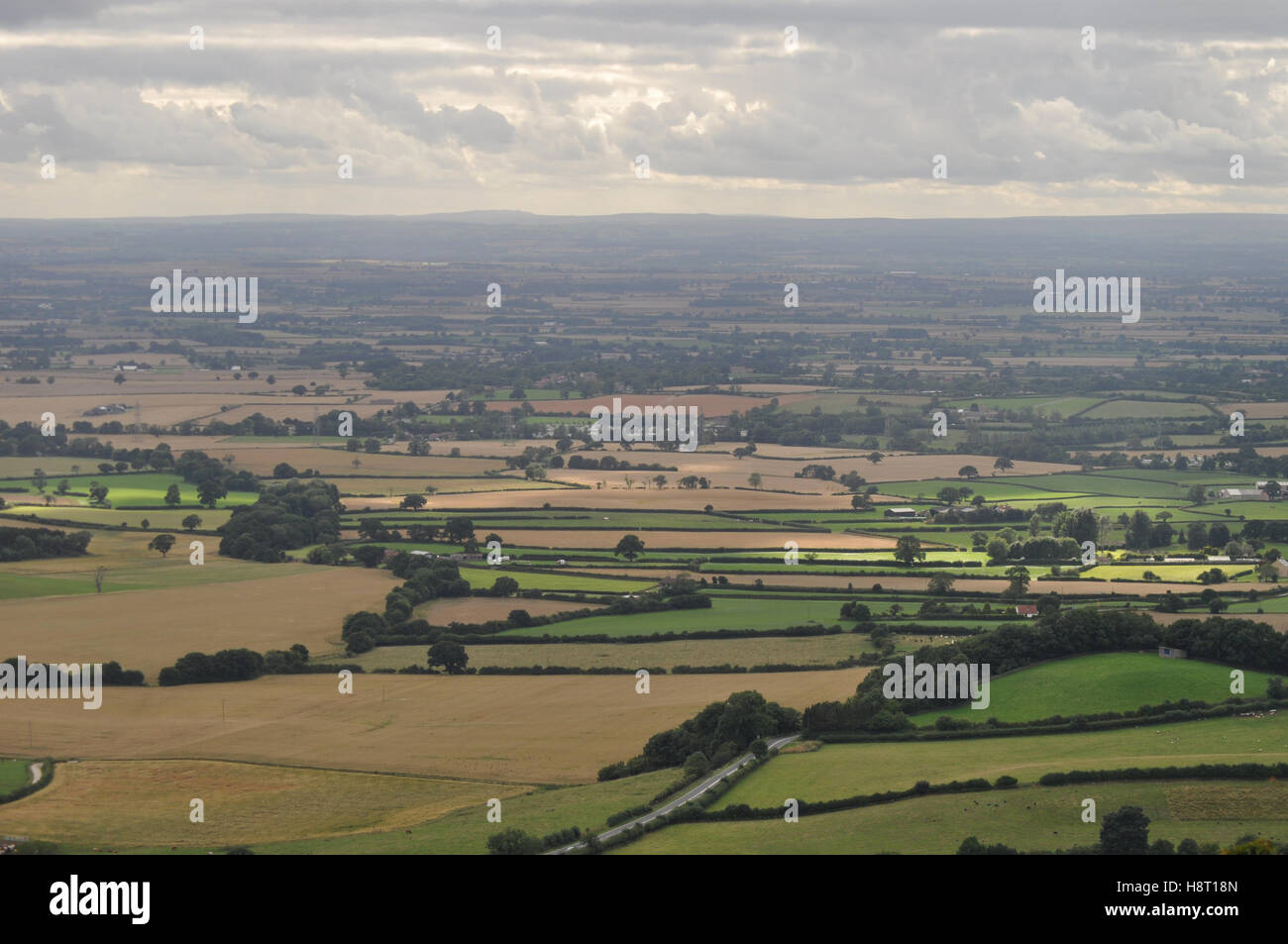 Vale of York, as seen from Sutton Bank - Stock Image