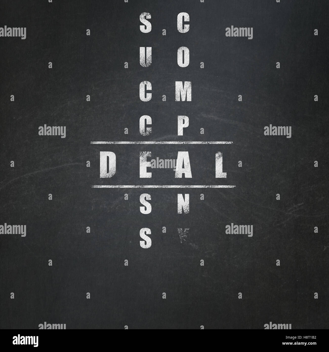 Business concept: Deal in Crossword Puzzle Stock Photo Alamy