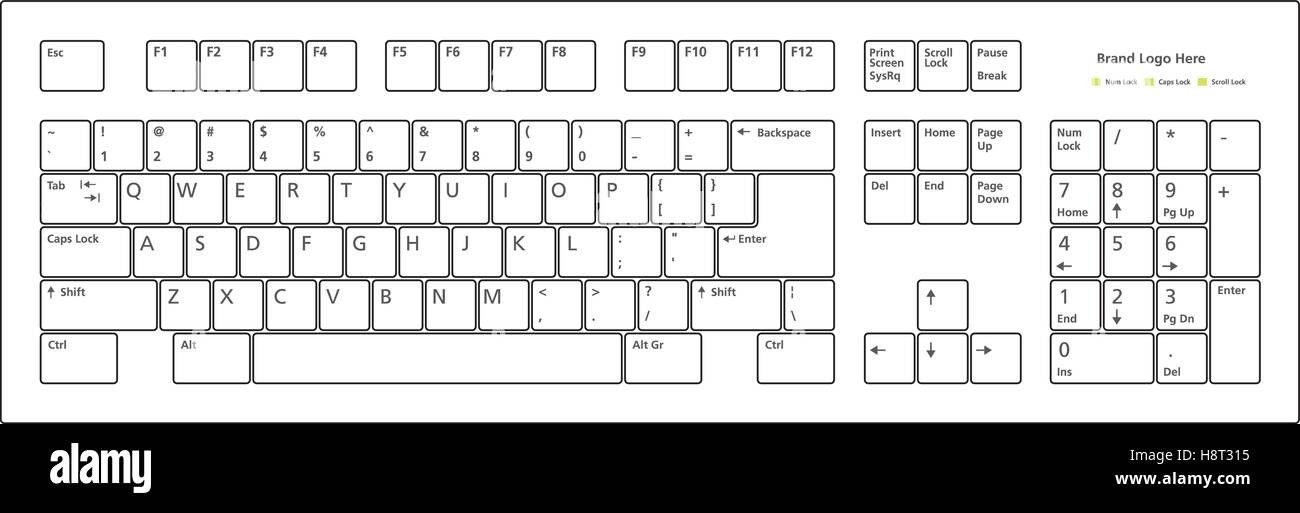 Computer Keyboard Layout Printable