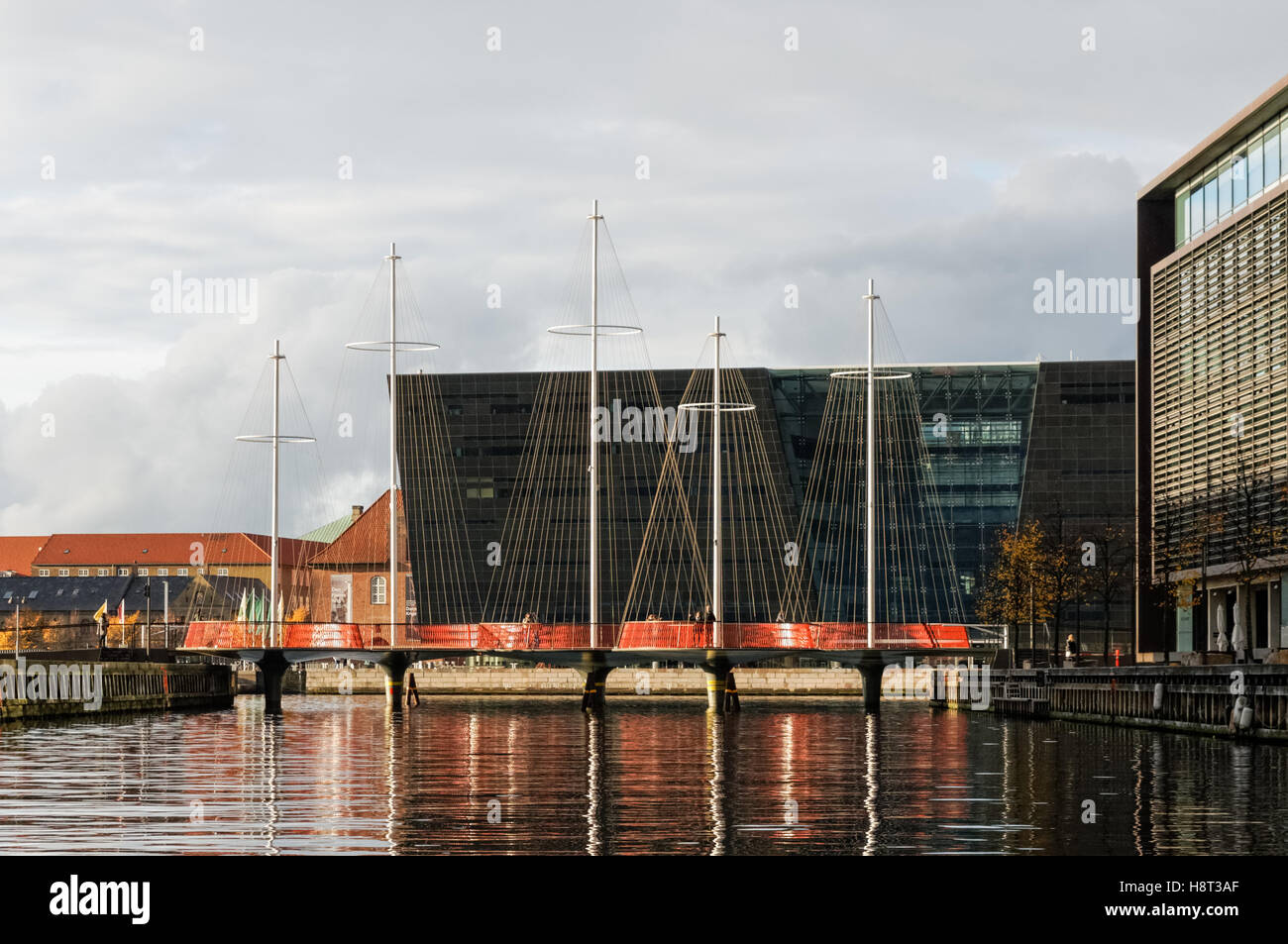 The Circle Bridge at Christianshavn Canal in Copenhagen, Denmark Stock Photo