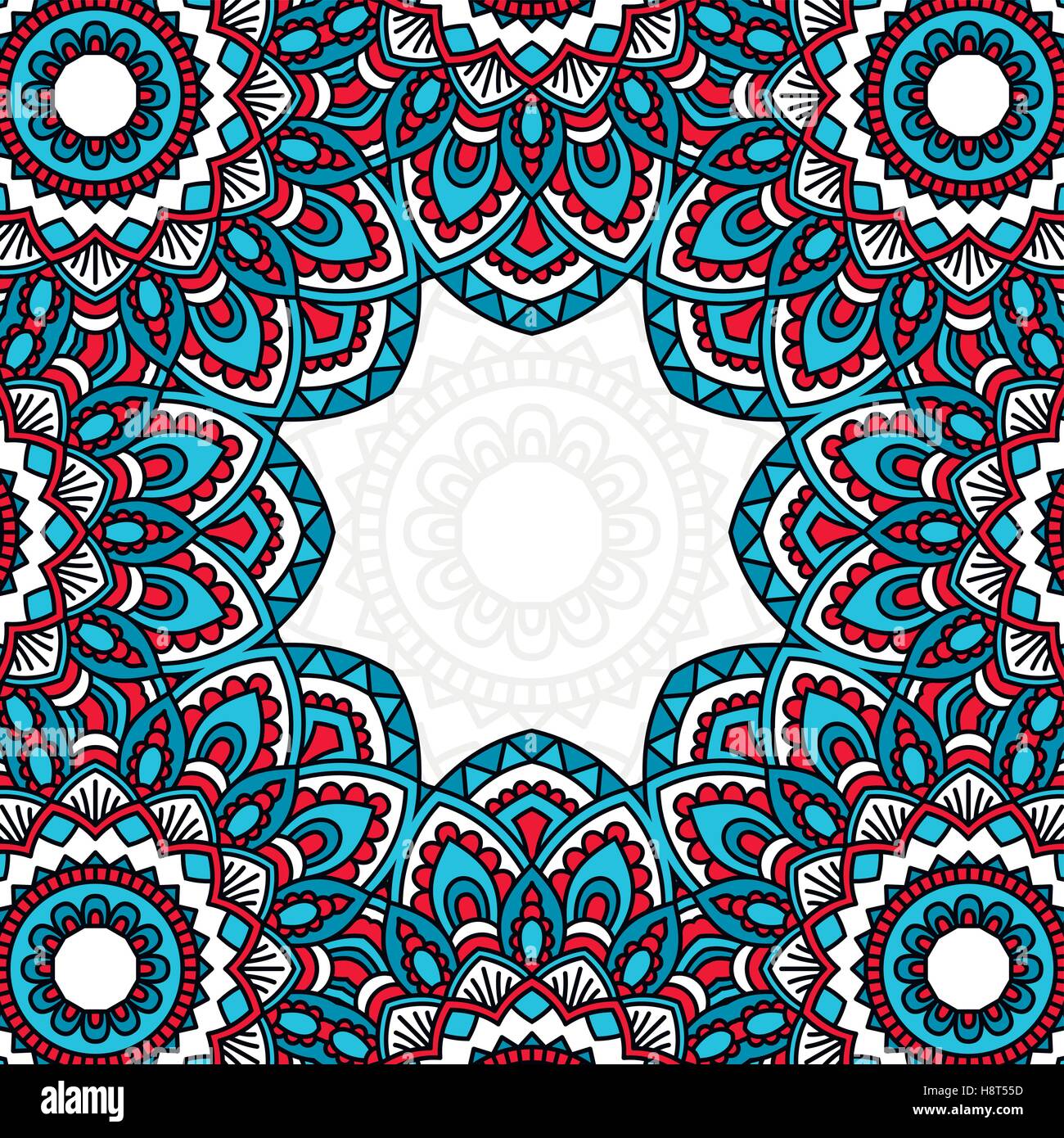 Oriental pattern with mandala Stock Vector Image & Art - Alamy