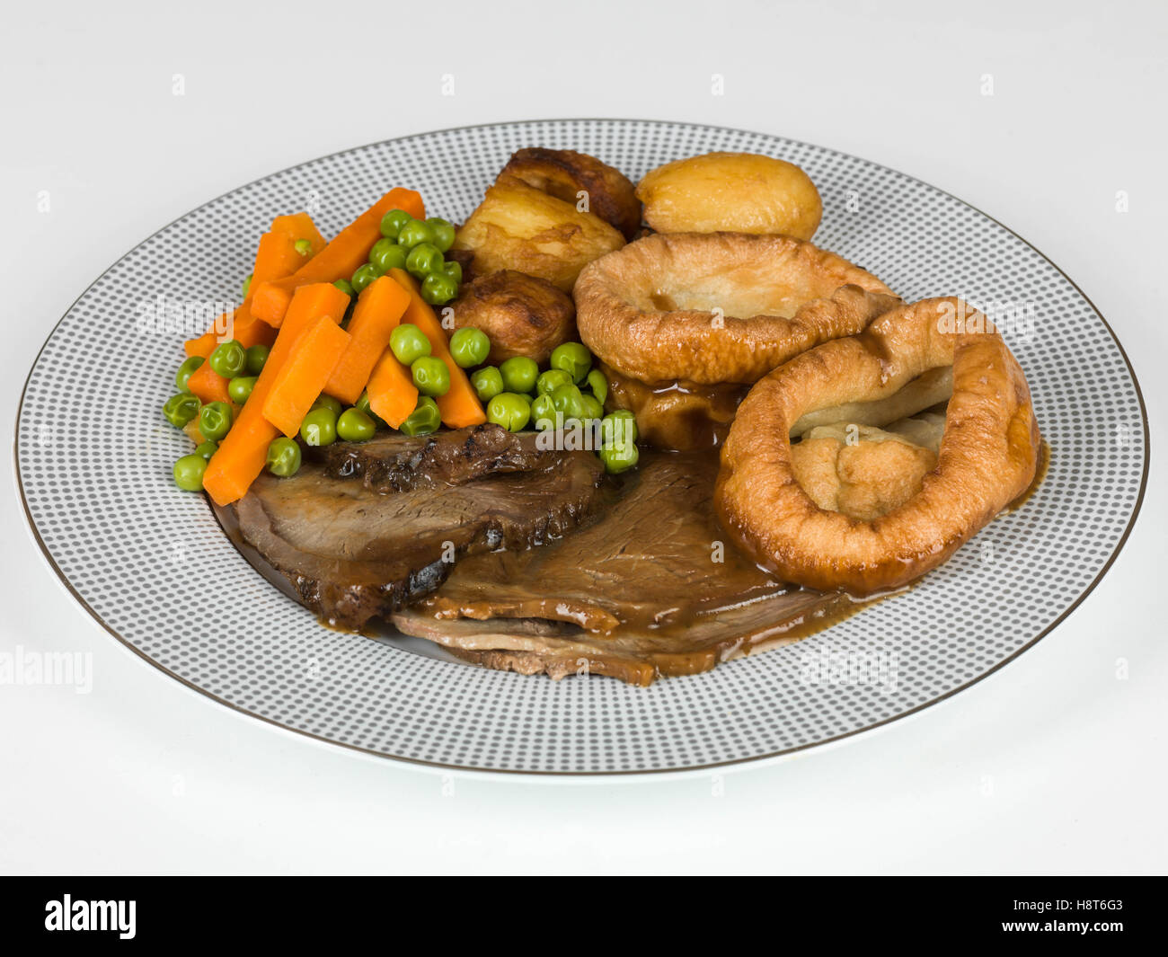 Yorkshire puddings with roast beef and gravy hires stock photography and images Alamy