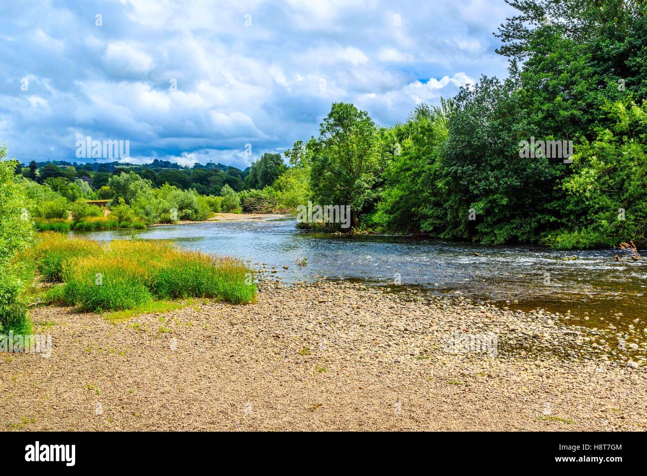 A lovely river in Shropshire, England Stock Photo