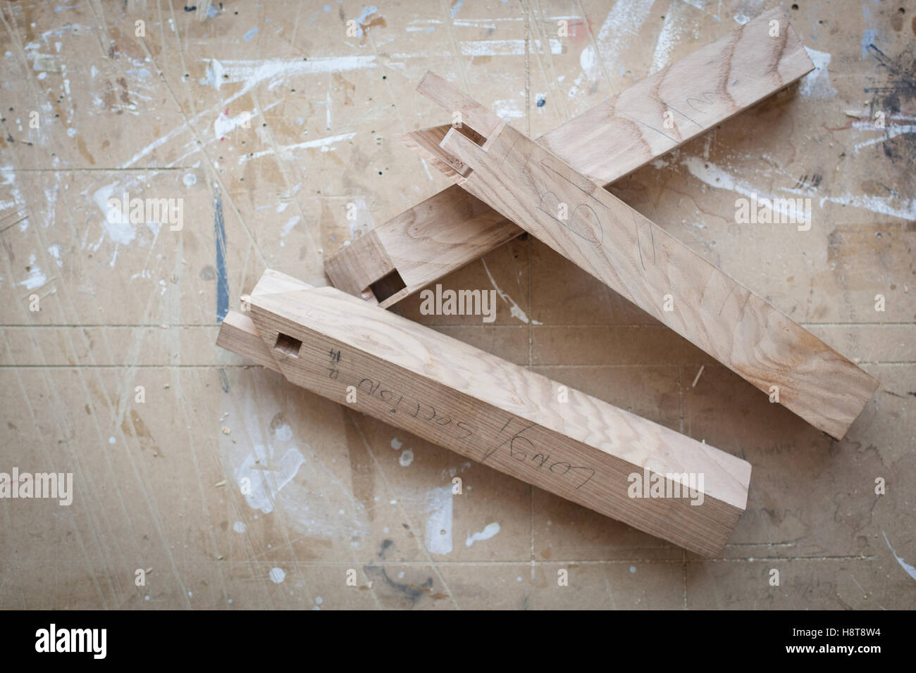 Detail of a makers bespoke joinery Stock Photo Alamy