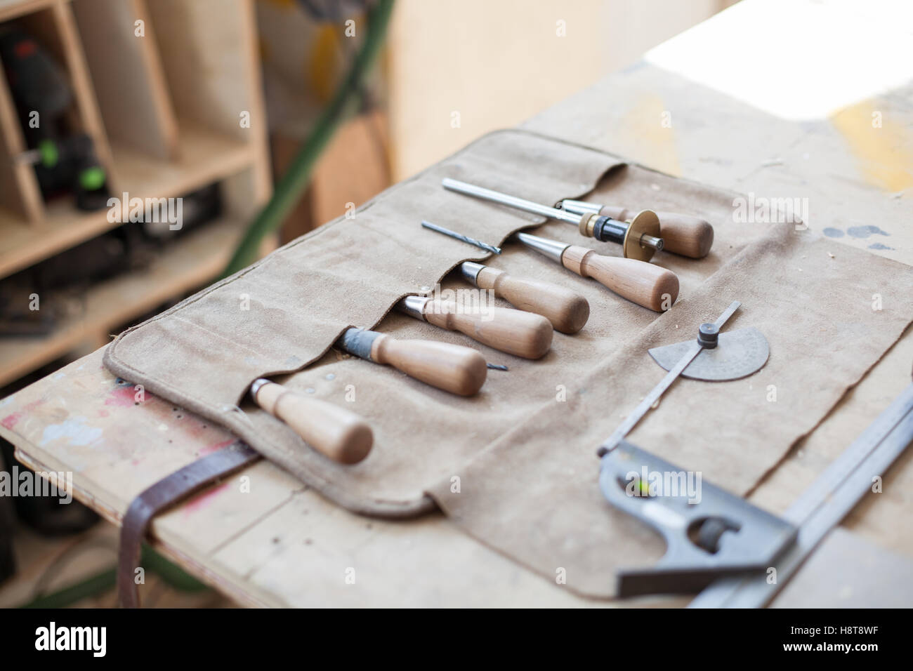 Detail of a makers tools Stock Photo Alamy