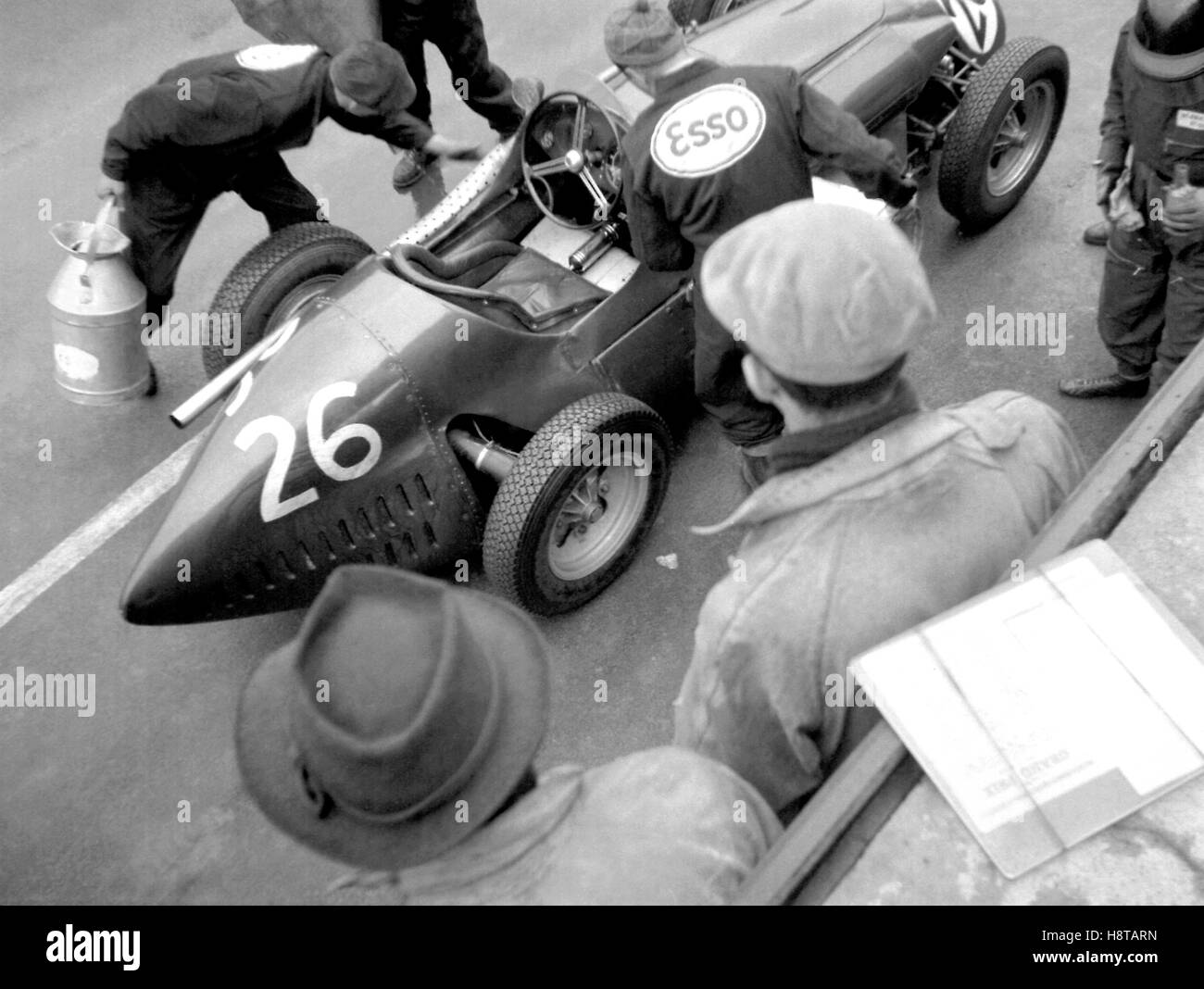 1953 SILVERSTONE CONNAUGHT A TYPE OVERHEAD Stock Photo