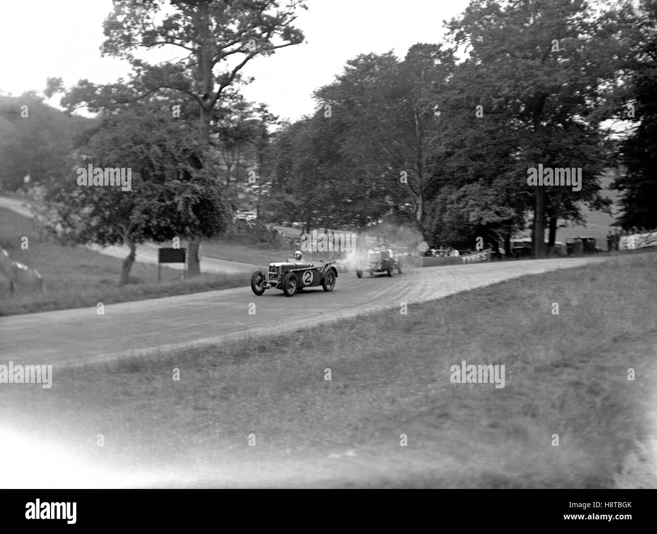 DONINGTON MG CLUB RACING OLD HAIRPIN Stock Photo