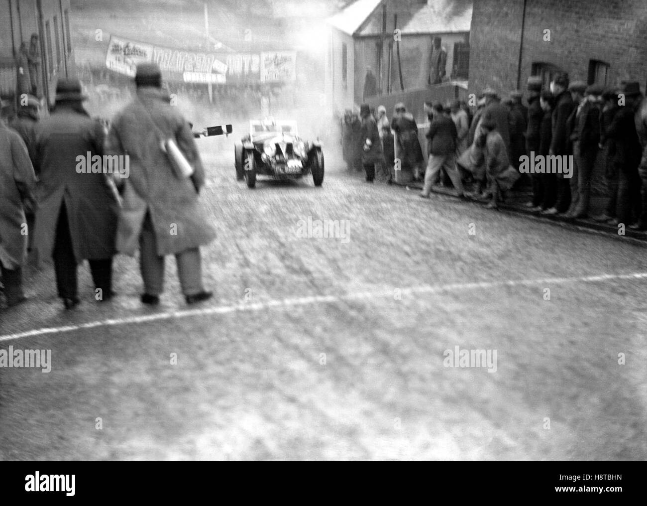 PRE WAR RAC RALLY STOP RESTART Stock Photo