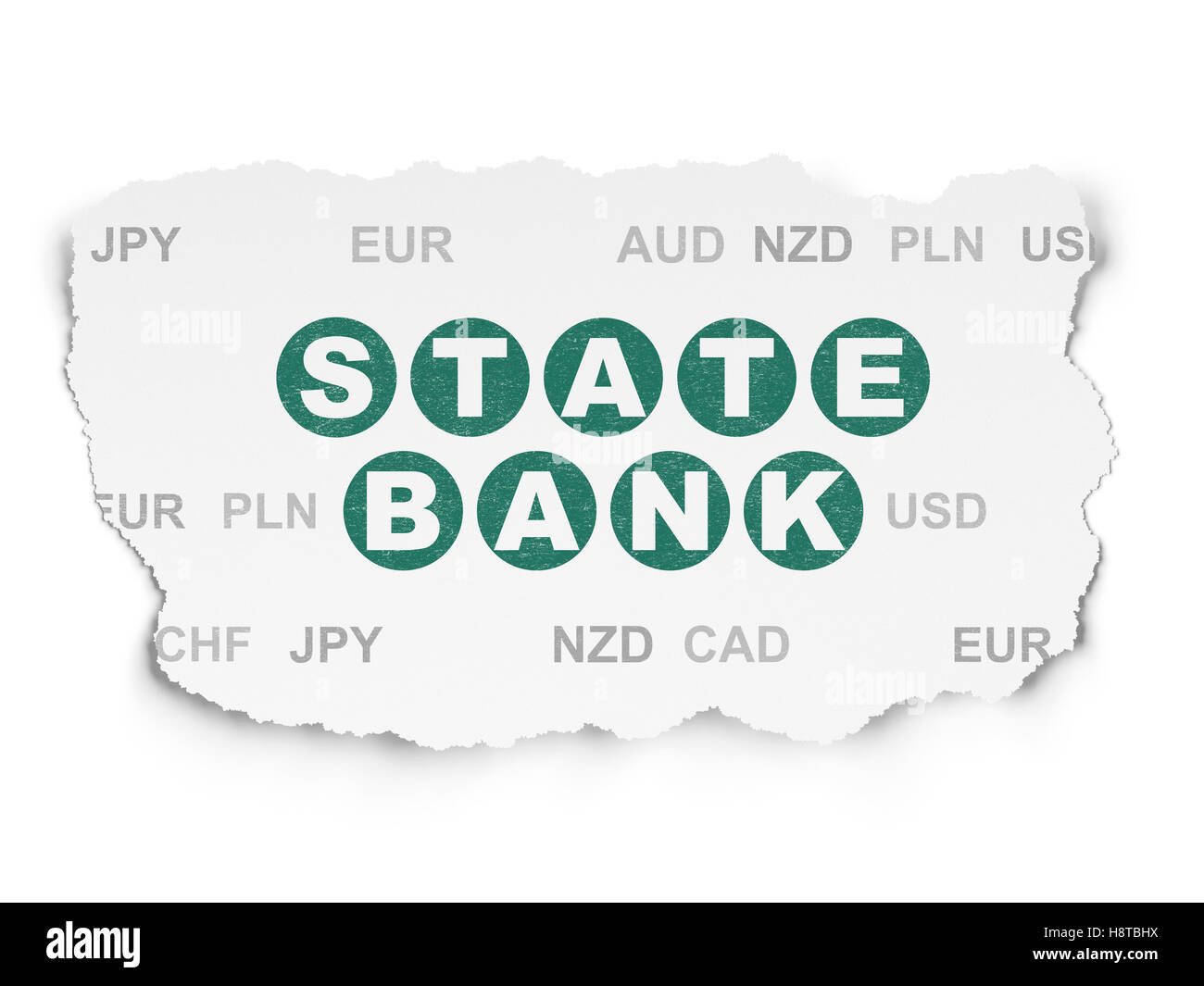 Banking concept: State Bank on Torn Paper background Stock Photo - Alamy