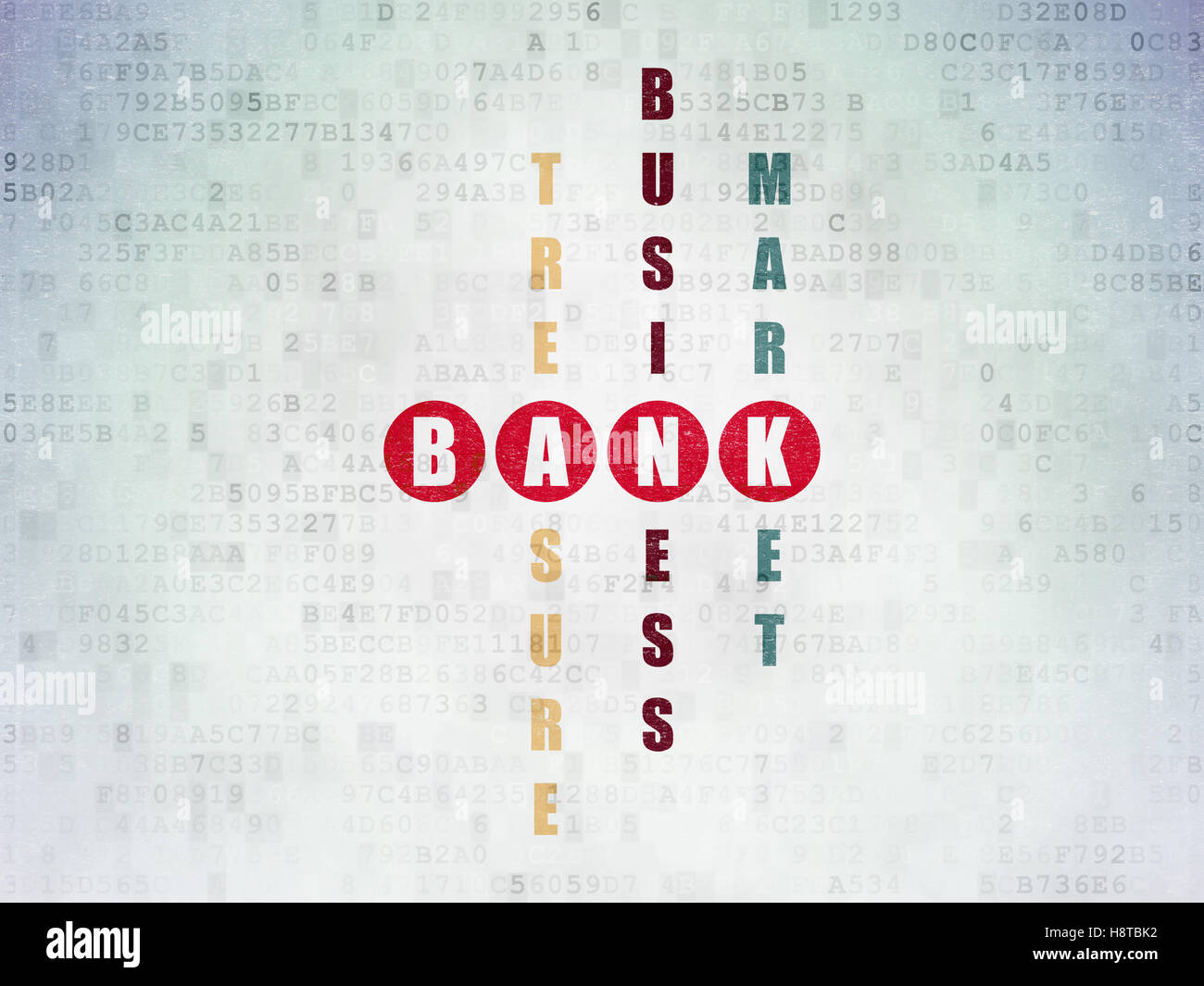 Money concept Bank in Crossword Puzzle Stock Photo Alamy