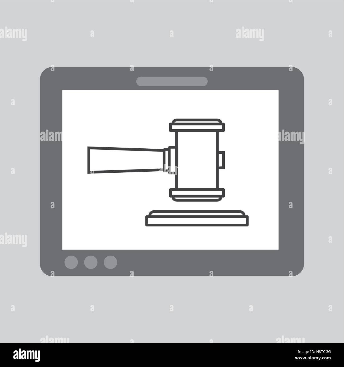 Justice Tablet hand holding tablet finance justice vector illustration eps 10 Stock ...