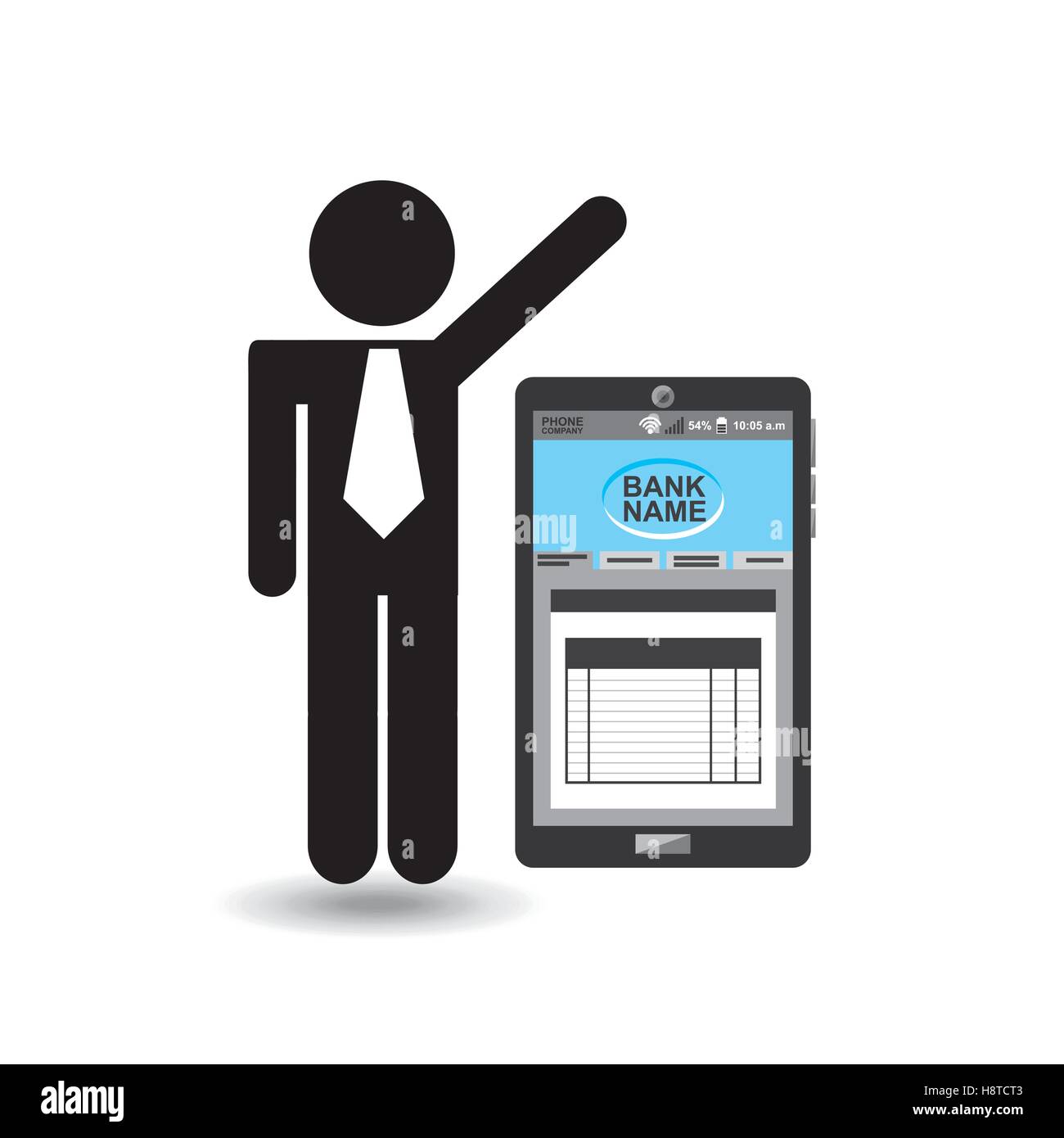 business man app bank digital design vector illustration eps 10 Stock ...