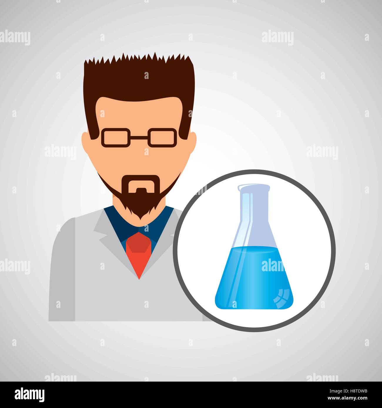 male scientist laboratory beaker icon vector illustration eps 10 Stock ...