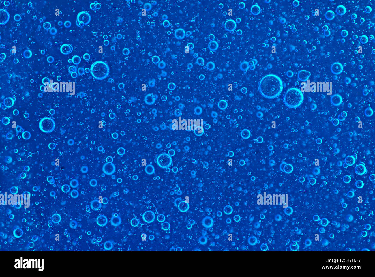 bubbles in sparkling waters Stock Photo
