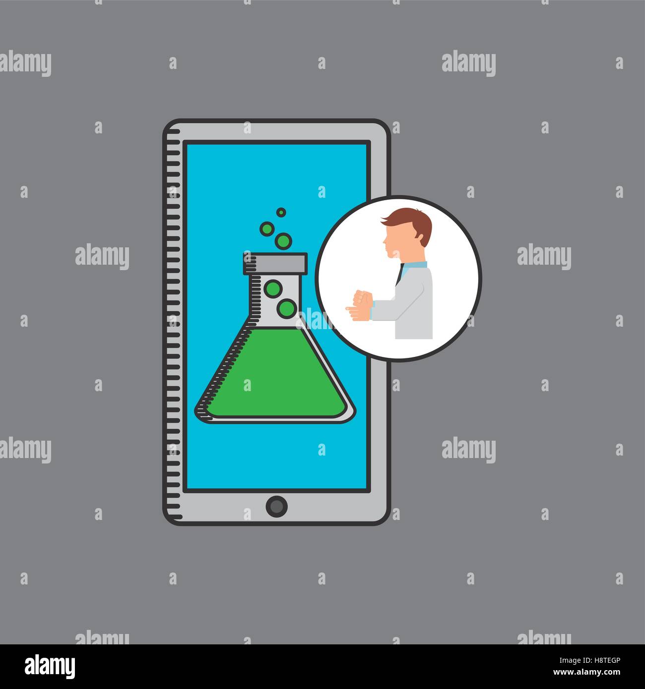 scientist research technology container design vector illustration eps ...