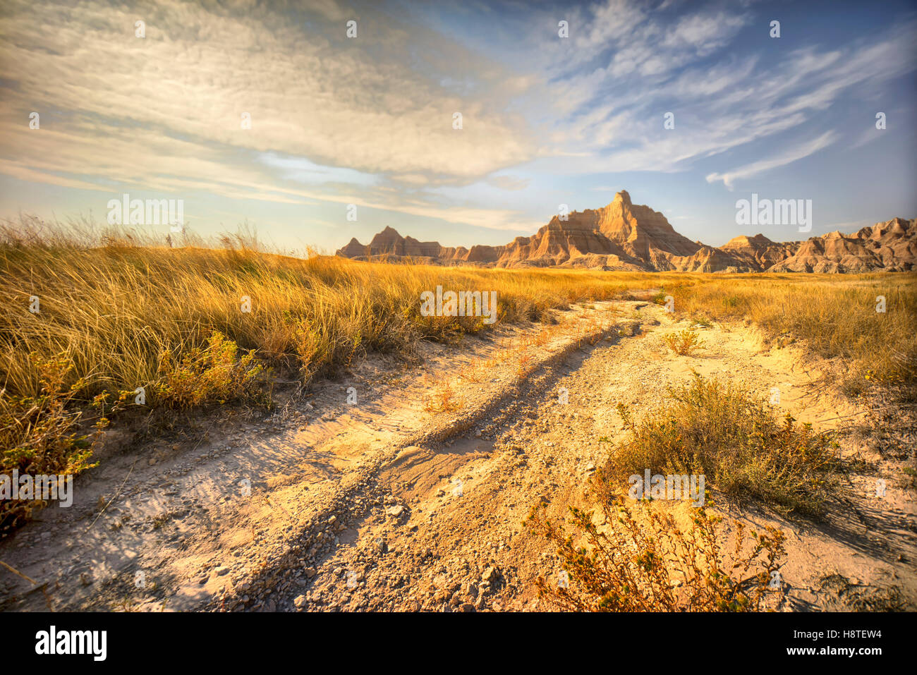 Badlands National Park, South Dakota, USA, Desert landscape, Stock Photo