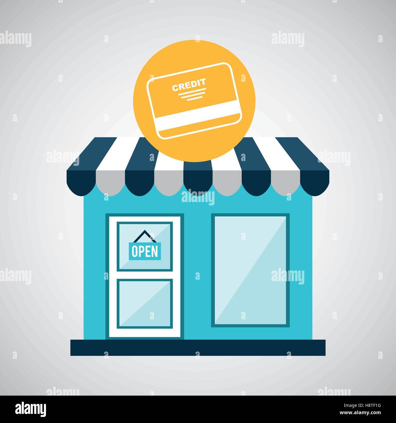 ecommerce store credit card bank icon vector illustration eps 10 Stock ...