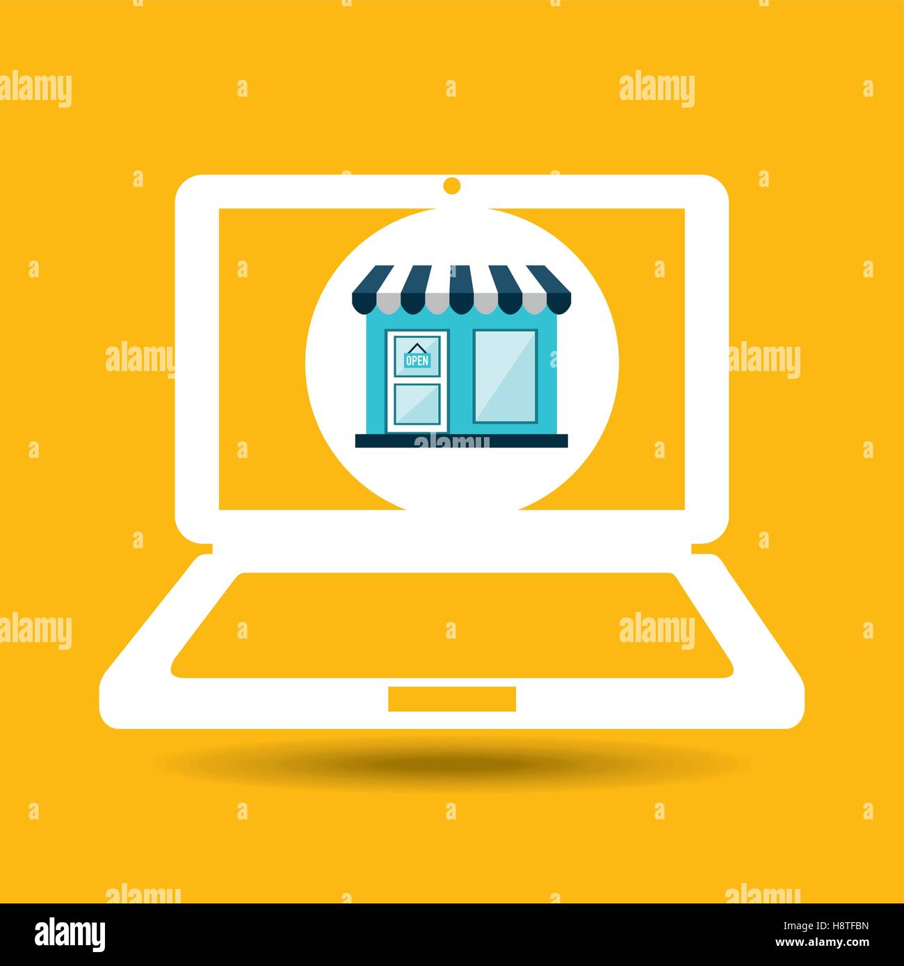 ecommerce store laptop virtual icon vector illustration eps 10 Stock ...